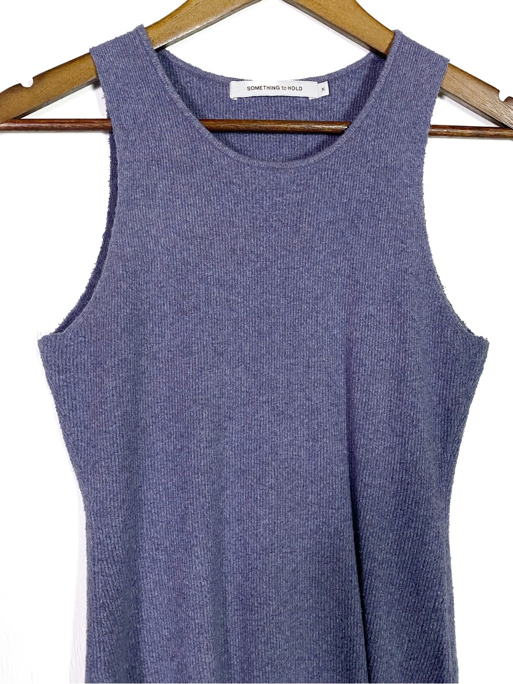 Something to Hold Deli Tank Teddy Boucle Blueberry - Picture 5 of 7